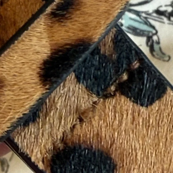 J. Crew Cowhide Belt Gold Buckle Leopard Print - Picture 3 of 8